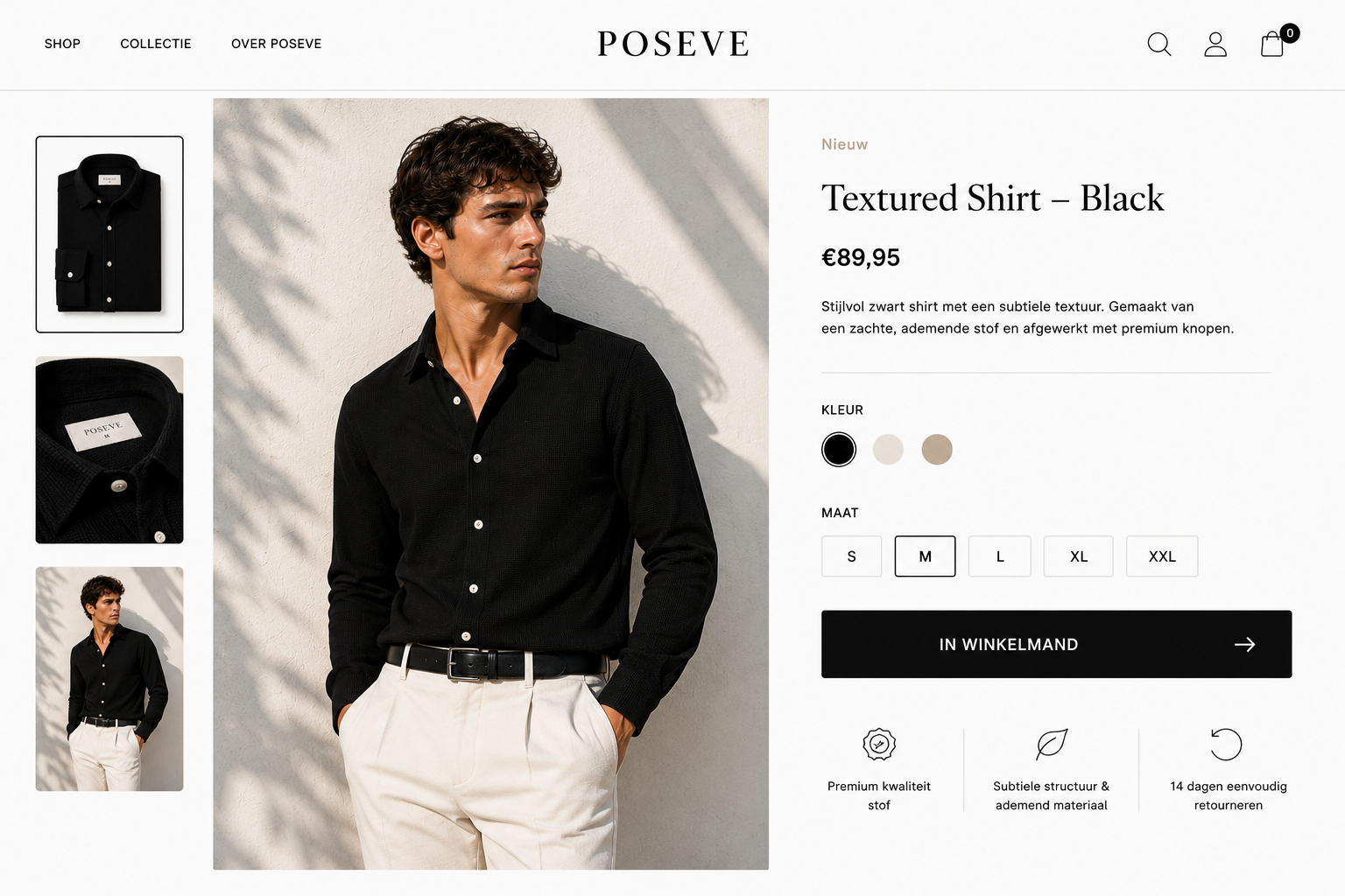 Posève webshop product pagina